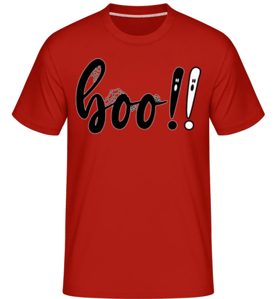 Boo -  Shirtinator tričko pro pány - Červená - Napřed