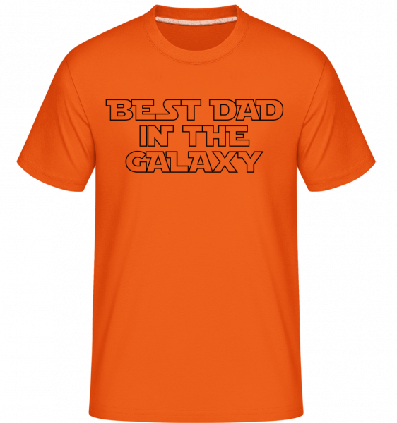 Nejlepší táta In The Galaxy -  Shirtinator tričko pro pány - Oranžová - Napřed
