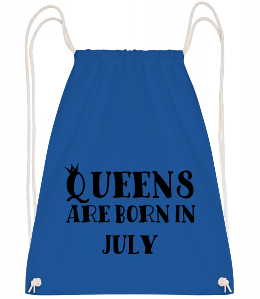 Queens Are Born In July - Drawstring batoh se šňůrkami - Královská modrá - Napřed