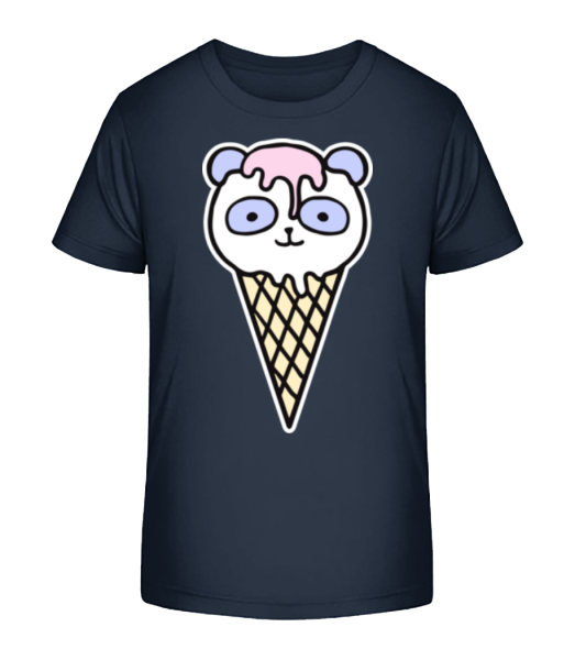 Panda  Ice Creme - Detské Bio tričko Stanley Stella - Namořnická modrá - Napřed