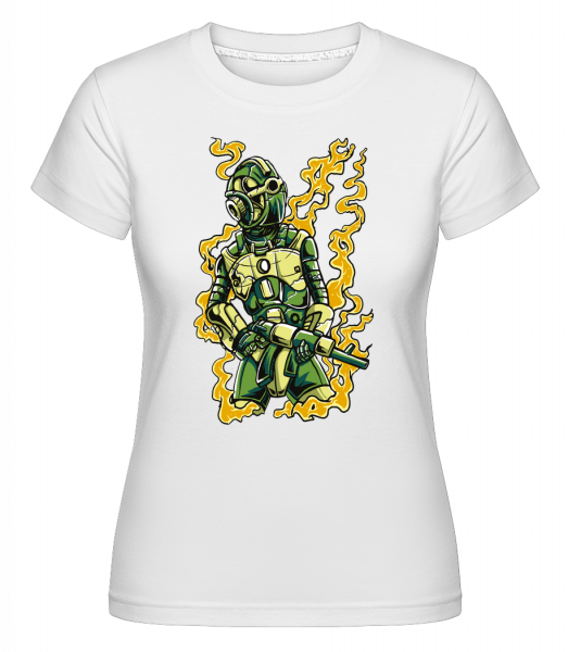 Robot Soldier -  Shirtinator tričko pro dámy - Bílá - Napřed