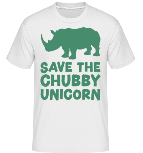 Save The Chubby Unicorn -  Shirtinator tričko pro pány - Bílá - Napřed