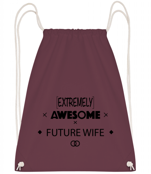 Awesome Future Wife - Drawstring batoh se šňůrkami - Bordeaux - Napřed