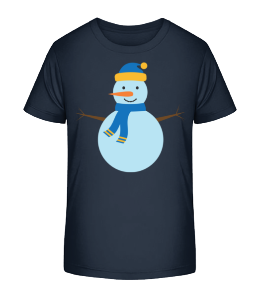 Sněhulák s Cap - Detské Bio tričko Stanley Stella - Namořnická modrá - Napřed