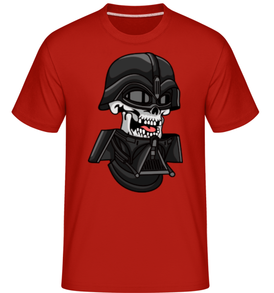 Darth Vader Skull -  Shirtinator tričko pro pány - Červená - Napřed