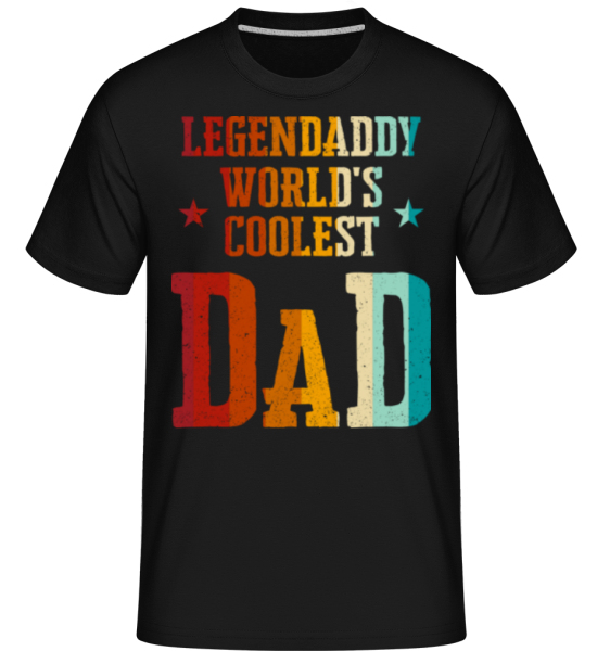 Worlds Coolest Dad -  Shirtinator tričko pro pány - Černá - Napřed