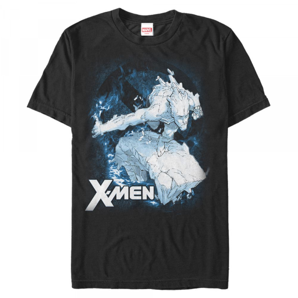 Marvel - X-Men - Iceman The Ice - Pánské Tričko - Černá - Napřed