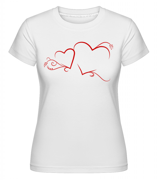 Hearts -  Shirtinator tričko pro dámy - Bílá - Napřed