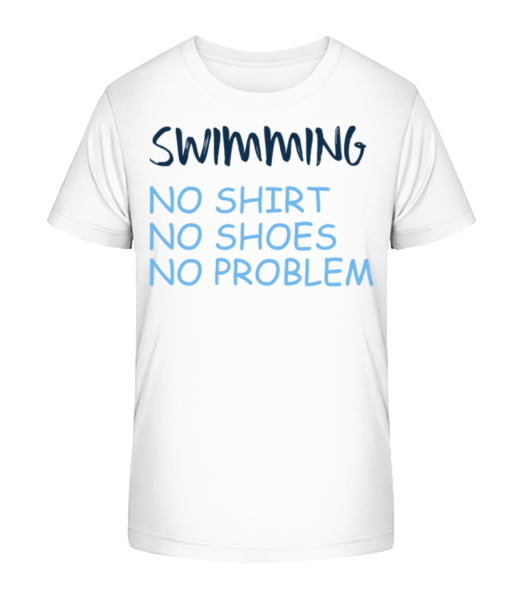 Plavání Žádné problémy - Detské Bio tričko Stanley Stella - Bílá - Napřed