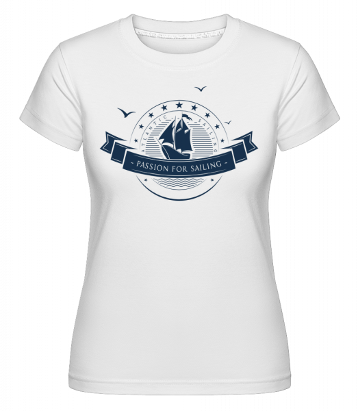 Passion For Sailing Logo -  Shirtinator tričko pro dámy - Bílá - Napřed