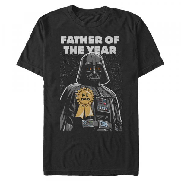 Star Wars - Darth Vader Father Of The Year - Den otců - Pánské Tričko - Černá - Napřed