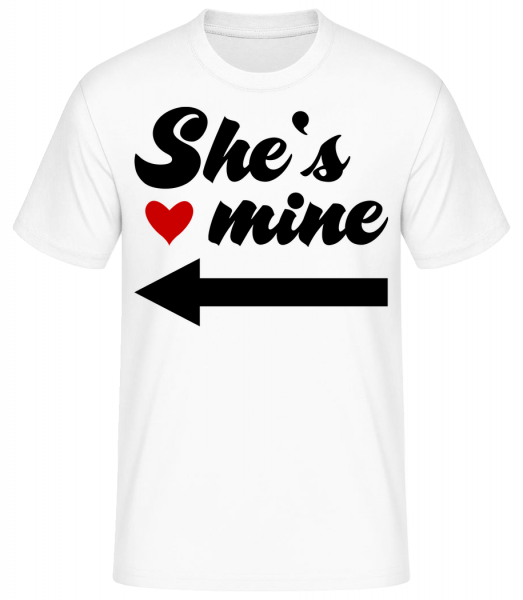 She Is Mine - Basic T-Shirt - Bílá - Napřed