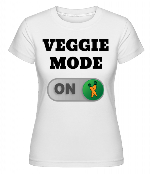 Veggie Mode On - Mrkev -  Shirtinator tričko pro dámy - Bílá - Napřed