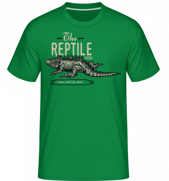 Lizards Make Me Happy -  Shirtinator tričko pro pány - Irish green - Napřed