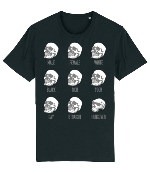 kocovinu Skull - Pánské bio tričko Stanley Stella - Černá - Napřed