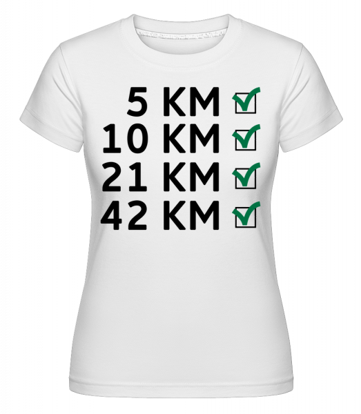 Maratón -  Shirtinator tričko pro dámy - Bílá - Napřed