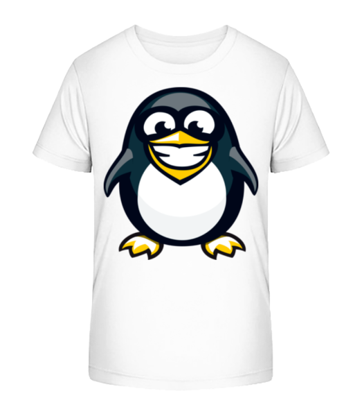 Happy Penguin - Detské Bio tričko Stanley Stella - Bílá - Napřed