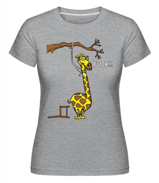 sebevražedné Giraffe -  Shirtinator tričko pro dámy - Melirovĕ šedá - Napřed
