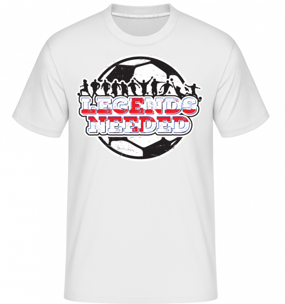 Fotbalová Anglie Legends Potřebný -  Shirtinator tričko pro pány - Bílá - Napřed