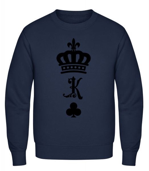 King Crown - Klasická mikina sg - Namořnická modrá - Napřed