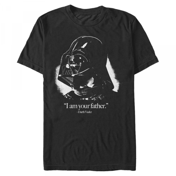 Star Wars - Darth Vader Vader is the Father - Den otců - Pánské Tričko - Černá - Napřed