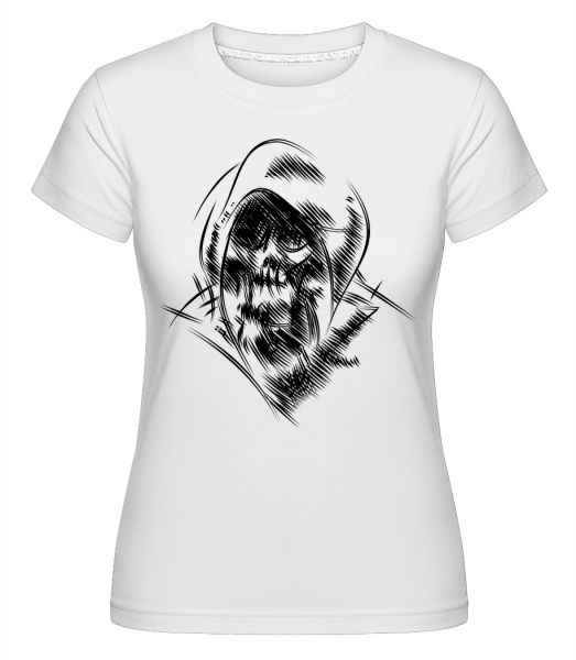 Gothic Skull -  Shirtinator tričko pro dámy - Bílá - Napřed
