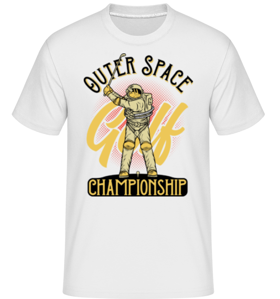 Space Golf Championship -  Shirtinator tričko pro pány - Bílá - Napřed