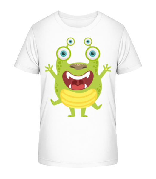 Alien Frog - Detské Bio tričko Stanley Stella - Bílá - Napřed