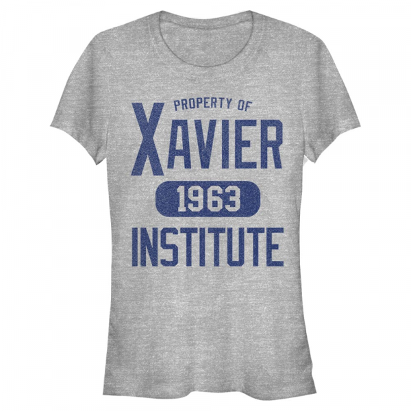 Marvel - X-Men - Xavier Institute Varsity Shirt - Dámské Tričko - Melírově šedá - Napřed