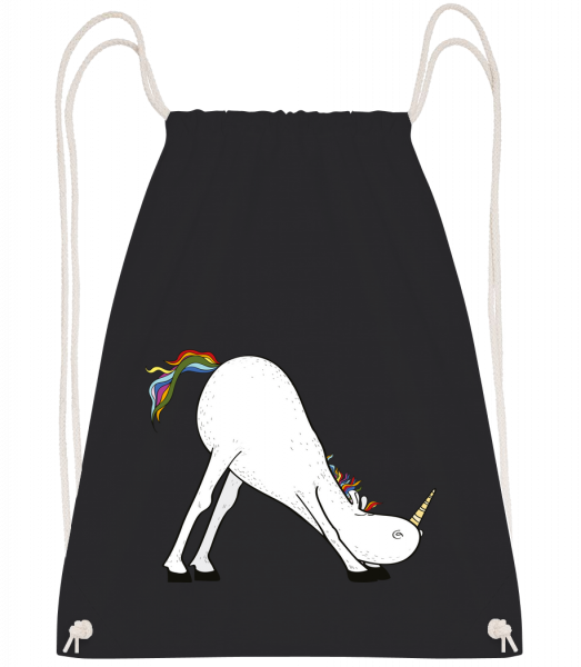 Yoga Unicorn The Slide - Drawstring batoh se šňůrkami - Černá - Napřed