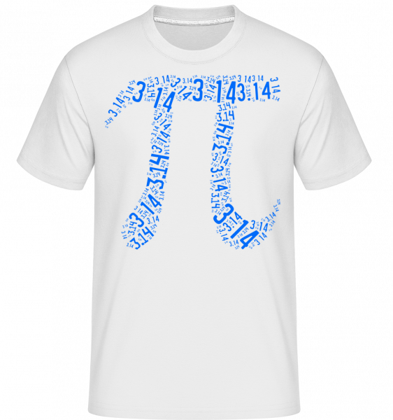 čísla Pi -  Shirtinator tričko pro pány - Bílá - Napřed