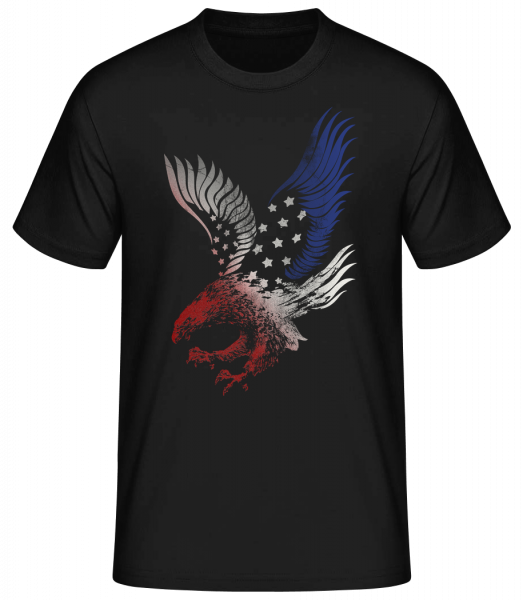 americký orel - Pánské basic tričko - Černá - Napřed