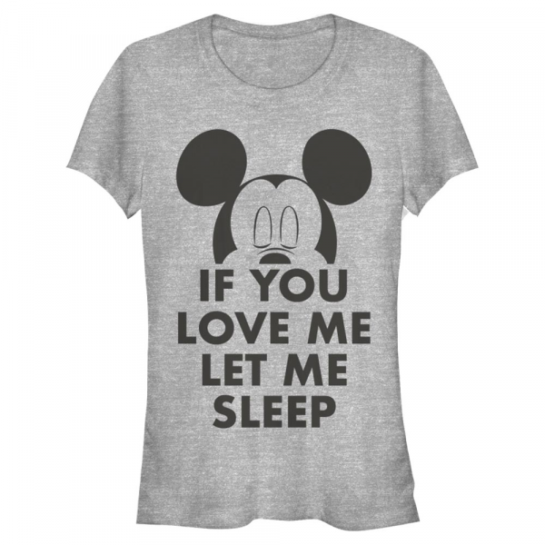 Disney - Mickey Mouse - Mickey Mouse Let Me Sleep - Dámské Tričko - Melírově šedá - Napřed