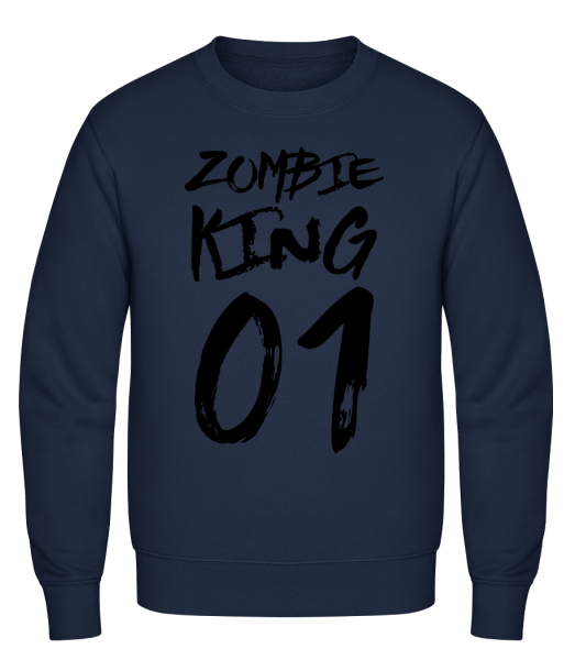Zombie King - Klasická mikina sg - Namořnická modrá - Napřed