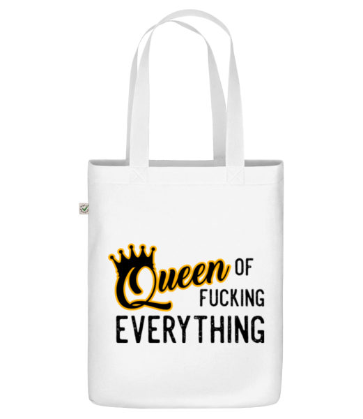 Queen Of Everything Fucking - Organická taška - Bílá - Napřed
