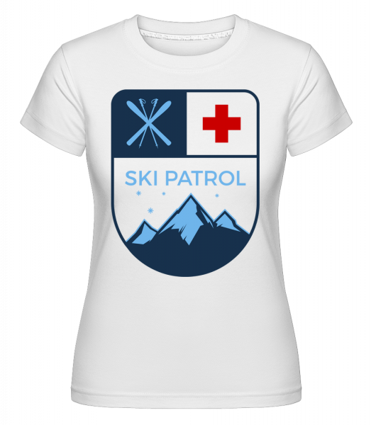 Ski Patrol Ikona -  Shirtinator tričko pro dámy - Bílá - Napřed