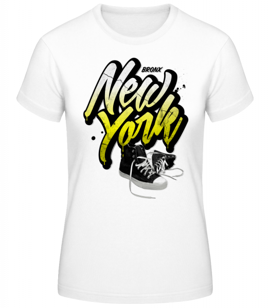 Bronx New York - Dámské basic tričko - Bílá - Napřed