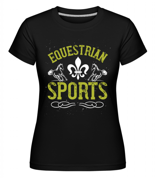 Equestrian Sports -  Shirtinator tričko pro dámy - Černá - Napřed