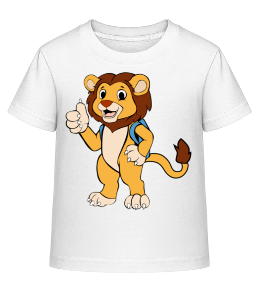 Cute Lion se sáčkem - Dĕtské Shirtinator tričko - Bílá - Napřed