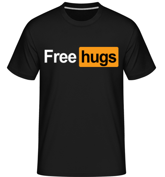 Free Hugs -  Shirtinator tričko pro pány - Černá - Napřed