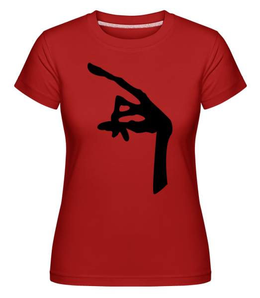 Hand Of An Alien -  Shirtinator tričko pro dámy - Červená - Napřed