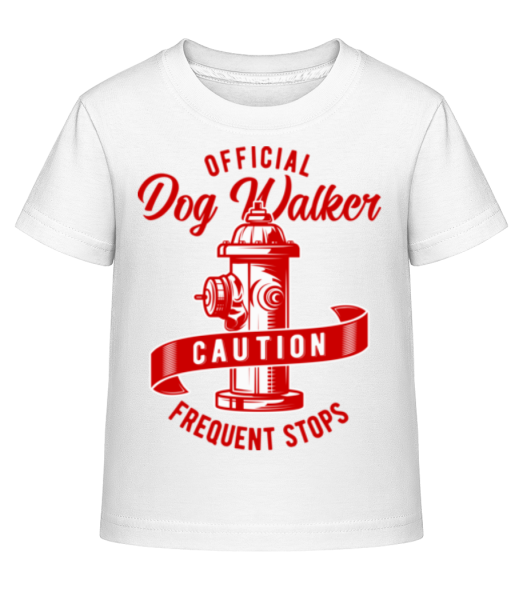 Oficiální Dog Walker - Dĕtské Shirtinator tričko - Bílá - Napřed
