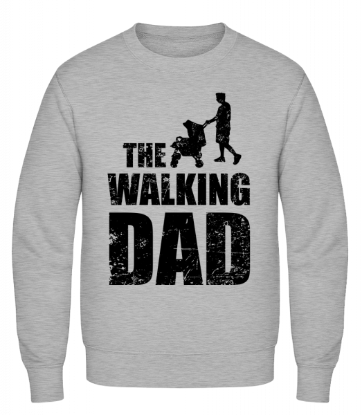 The Walking Dad - Klasická mikina sg - Melirovĕ šedá - Napřed