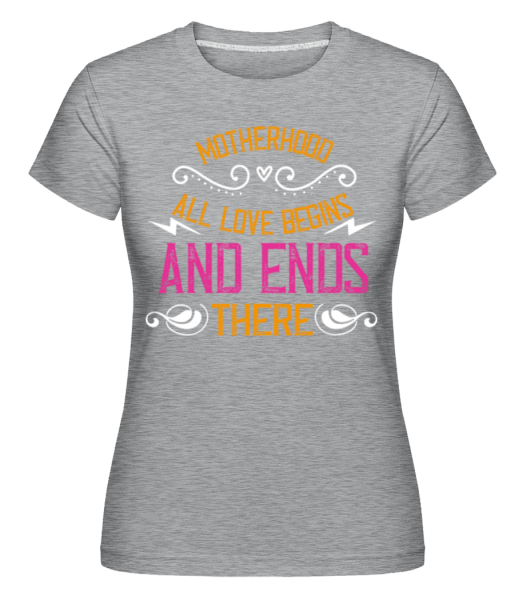 Motherhood -  Shirtinator tričko pro dámy - Melírově šedá - Napřed