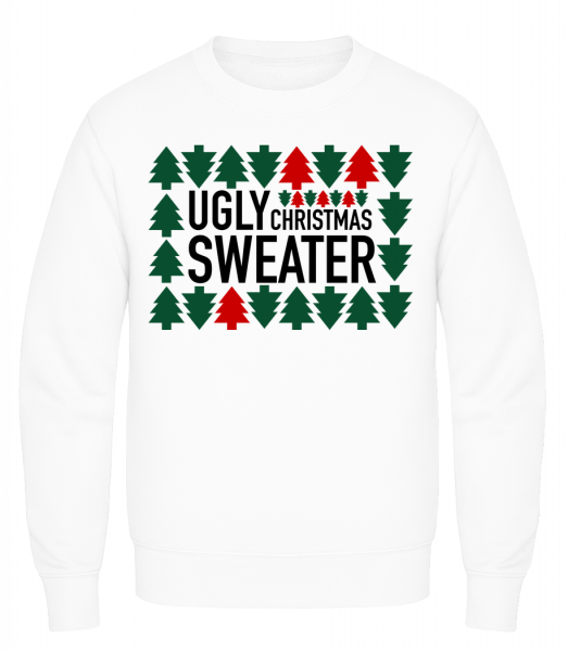 Ošklivý vánoční Sweater - Pánská mikina AWDis - Bílá - Napřed