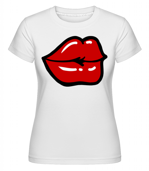 Red Lips -  Shirtinator tričko pro dámy - Bílá - Napřed