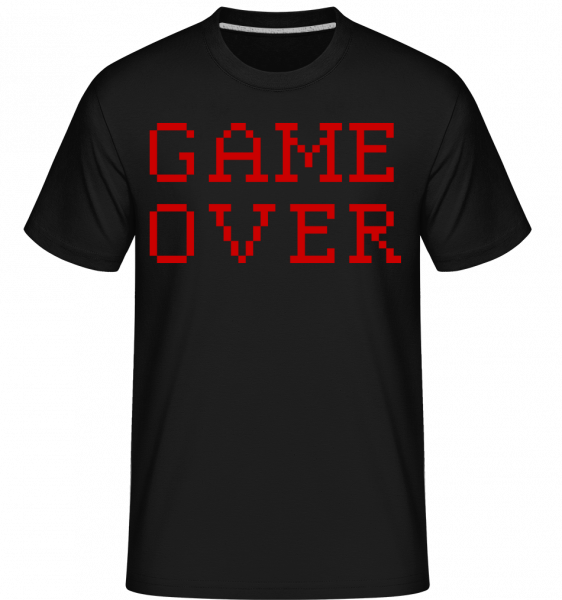Game Over Pixel -  Shirtinator tričko pro pány - Černá - Napřed