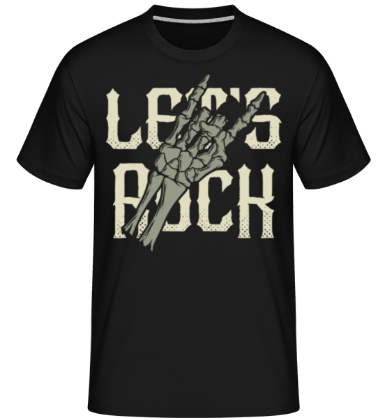 Lets Rock -  Shirtinator tričko pro pány - Černá - Napřed
