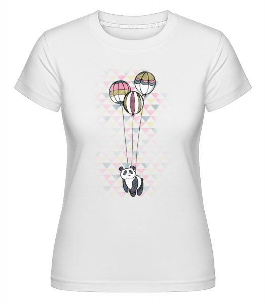 Flying Panda -  Shirtinator tričko pro dámy - Bílá - Napřed