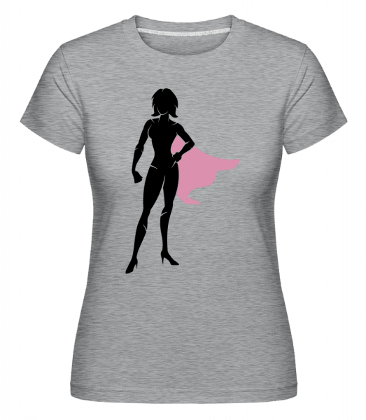Superwoman Silhouette -  Shirtinator tričko pro dámy - Melirovĕ šedá - Napřed
